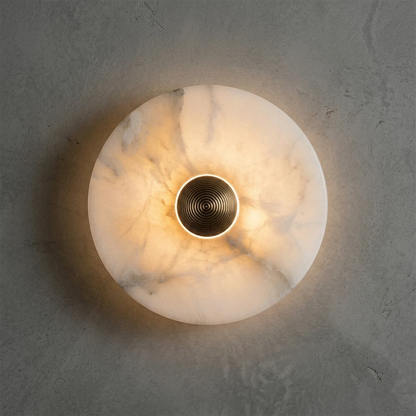 Round Alabaster Wall Lamp
