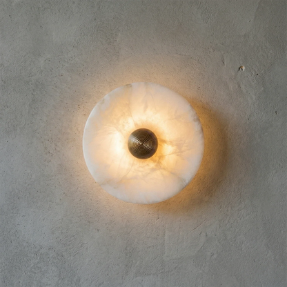 Round Alabaster Wall Lamp