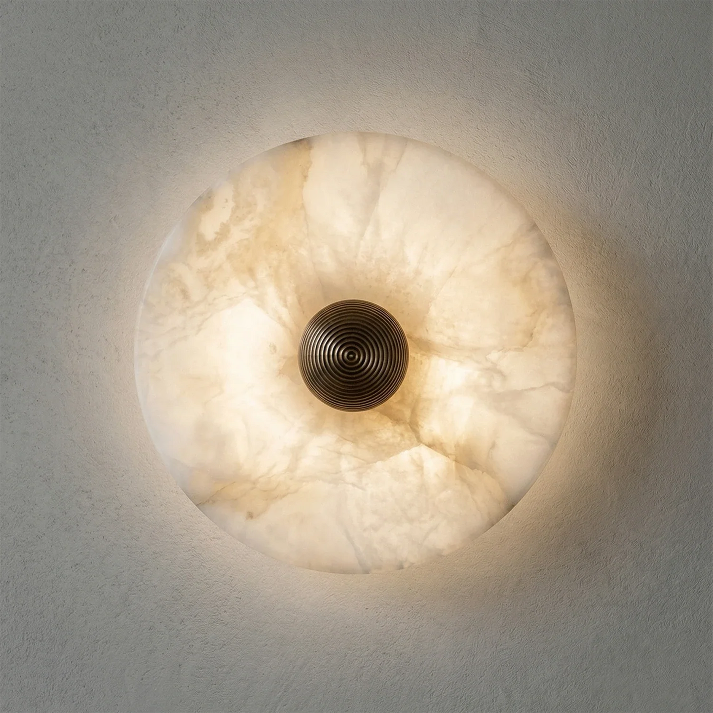 Round Alabaster Wall Lamp