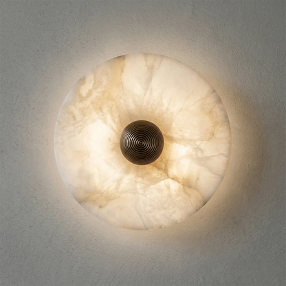 Round Alabaster Wall Lamp