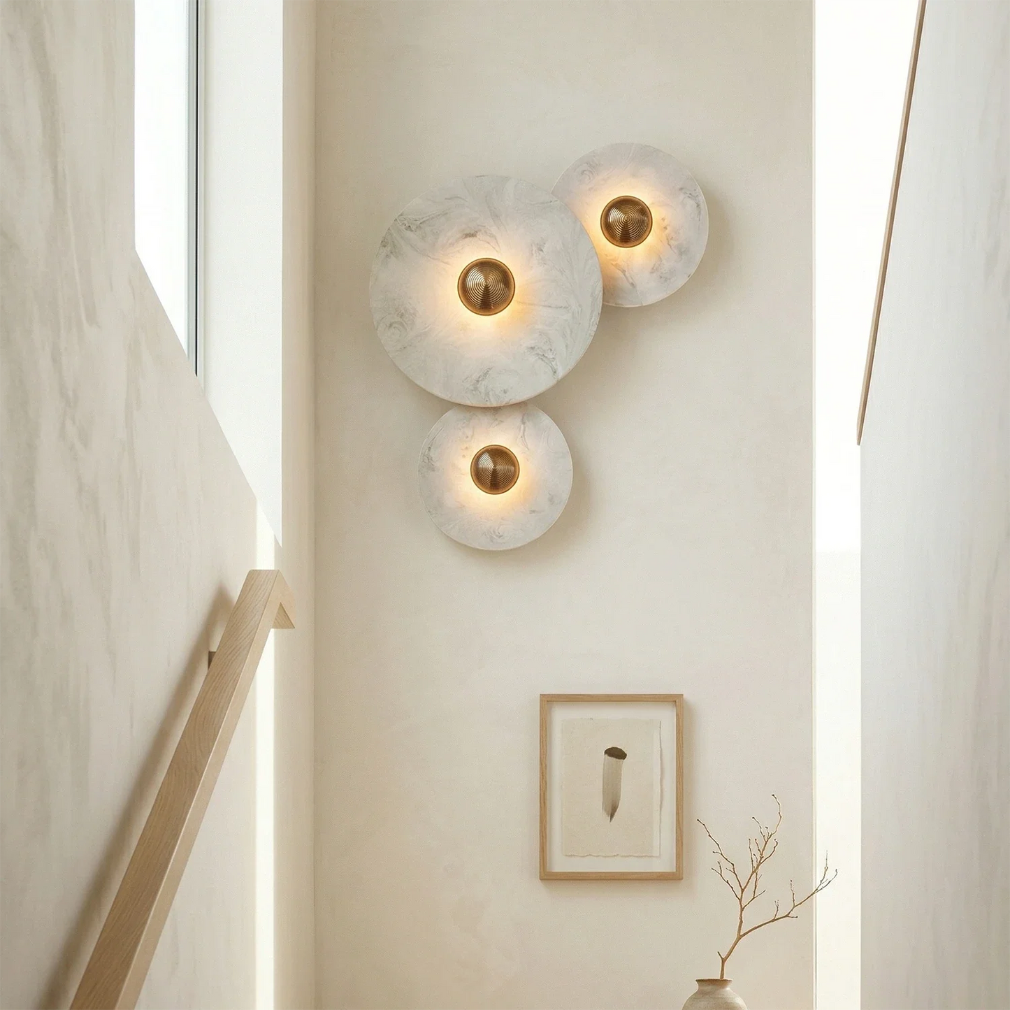 Round Alabaster Wall Lamp