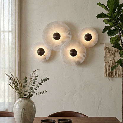 Round Alabaster Wall Lamp