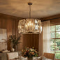 Round Crystal Calcite Chandelier