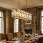 Round Crystal Calcite Chandelier