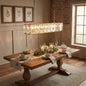 Round Crystal Calcite Chandelier