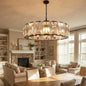 Round Crystal Calcite Chandelier