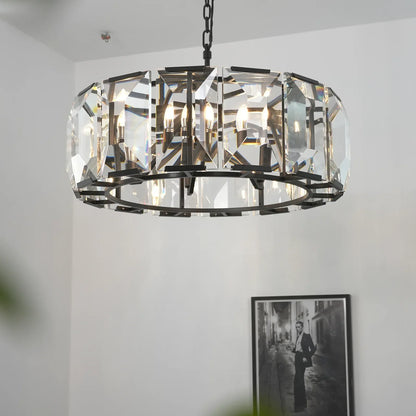 Round Crystal Calcite Chandelier