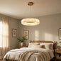 Round Ring Shaped Alabaster Chandelier