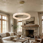 Round Ring Shaped Alabaster Chandelier