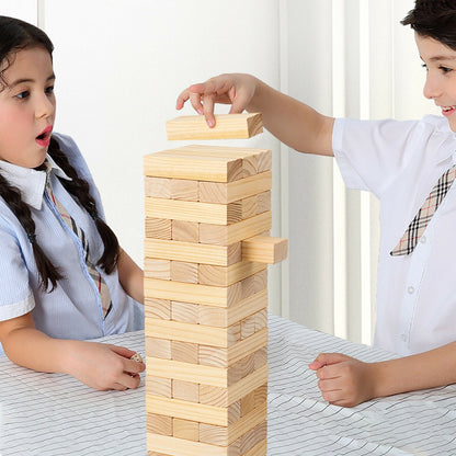 54 Pieces Tumbling Timber Toy with Carrying Bag