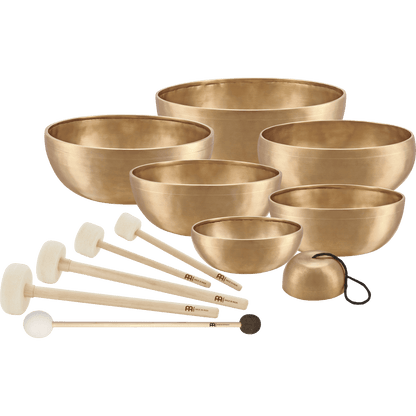 Chakra Healing Tibetan Singing Bowl Set - 7 bowls, 5 mallets, 8850 g