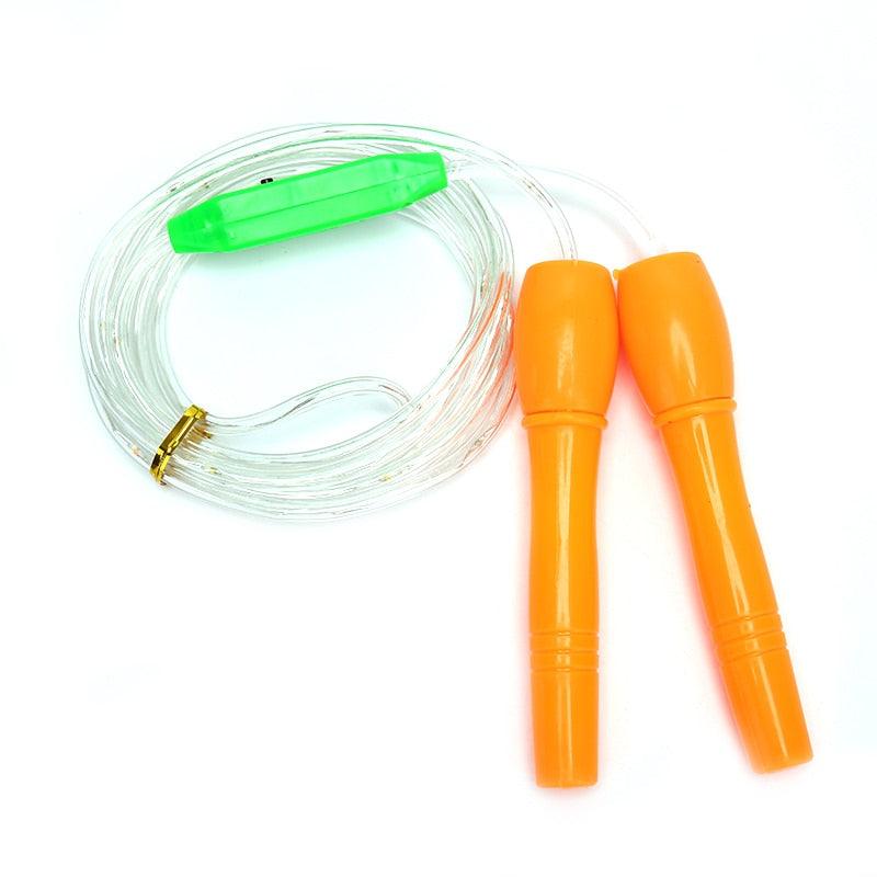 School Children Fitness Jump Ropes LED Light Up Skipping Kids Luminous Home Exercise Rope Sports Supplies Colorful Glowing Skipping Rope Handles Fast Speed Rope LED Light Up Colorful Jump Rope