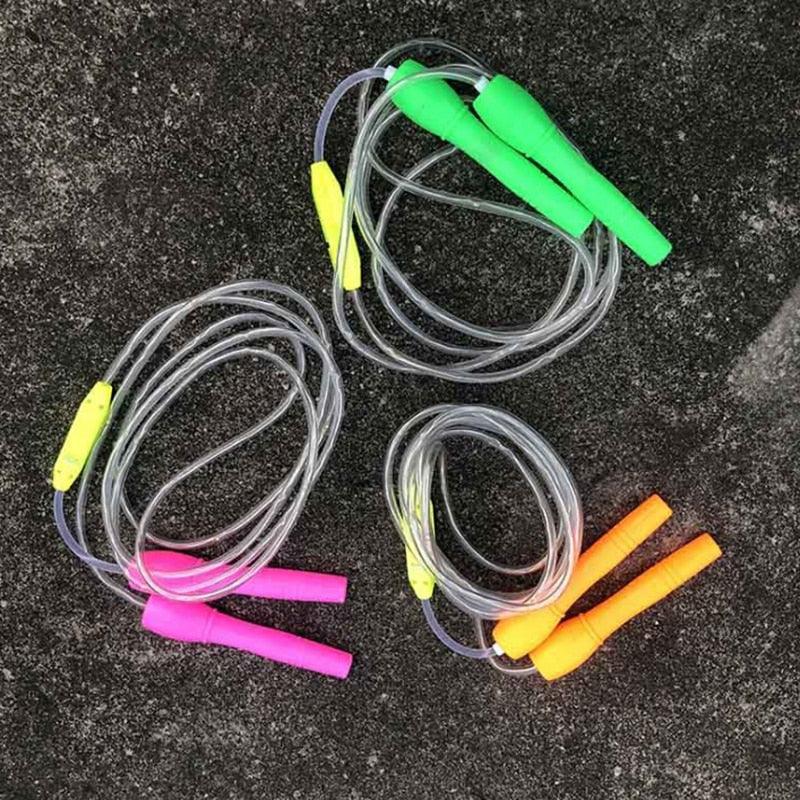 School Children Fitness Jump Ropes LED Light Up Skipping Kids Luminous Home Exercise Rope Sports Supplies Colorful Glowing Skipping Rope Handles Fast Speed Rope LED Light Up Colorful Jump Rope