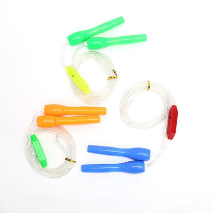 School Children Fitness Jump Ropes LED Light Up Skipping Kids Luminous Home Exercise Rope Sports Supplies Colorful Glowing Skipping Rope Handles Fast Speed Rope LED Light Up Colorful Jump Rope