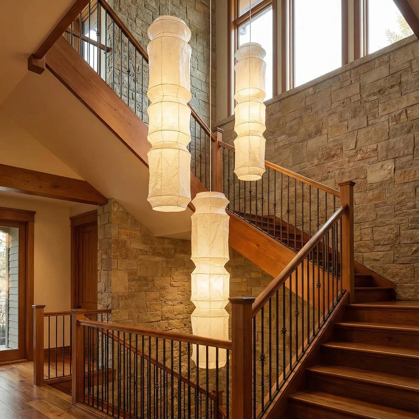 Akari Segmented Long Column L6 Pendant Light