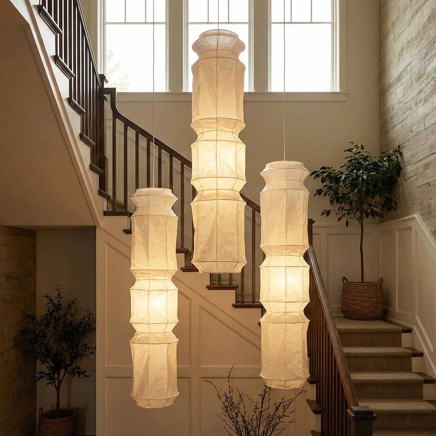 Akari Segmented Long Column L6 Pendant Light