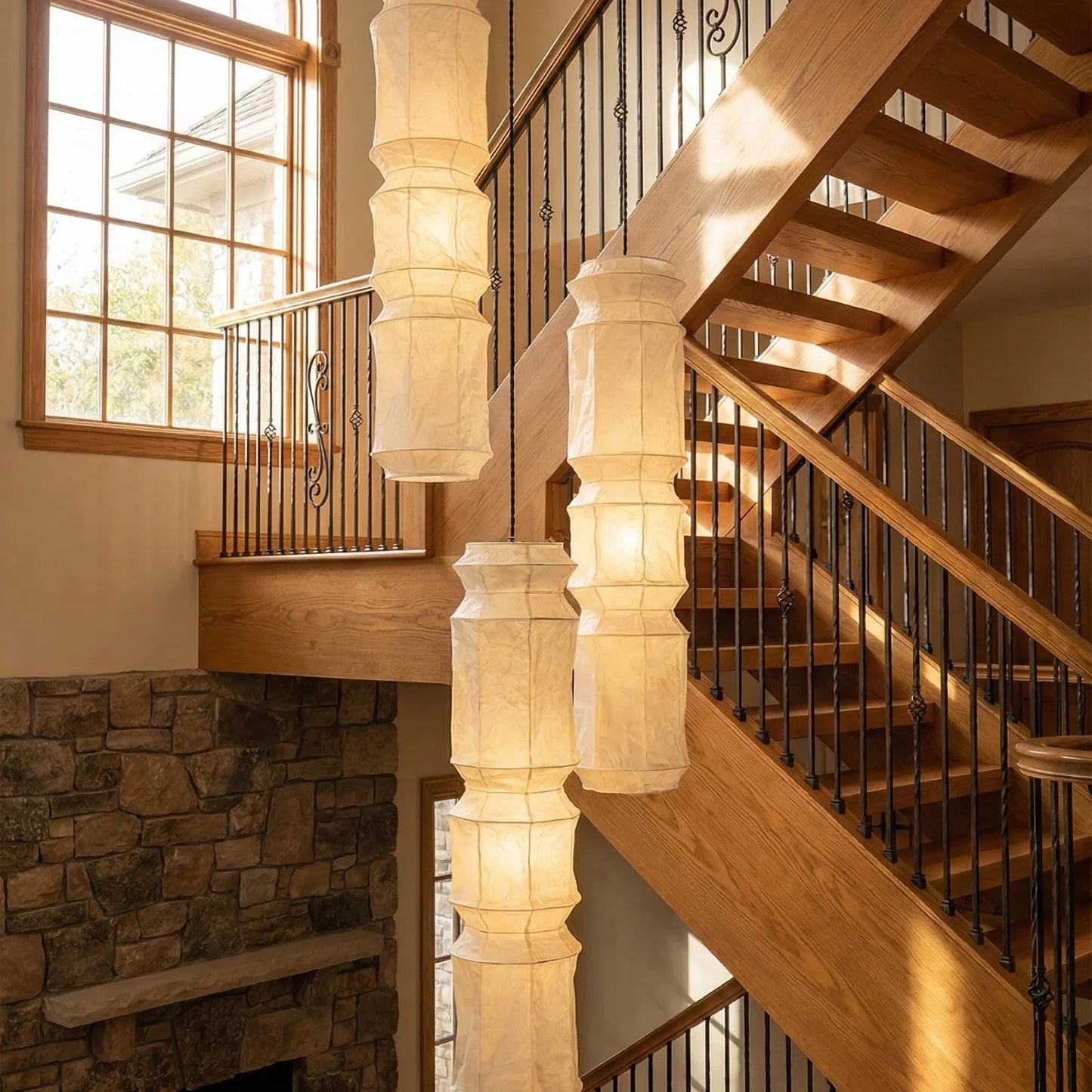 Akari Segmented Long Column L6 Pendant Light