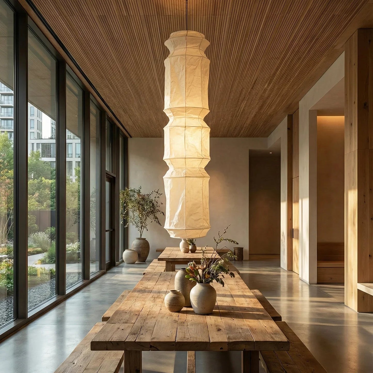 Akari Segmented Long Column L6 Pendant Light
