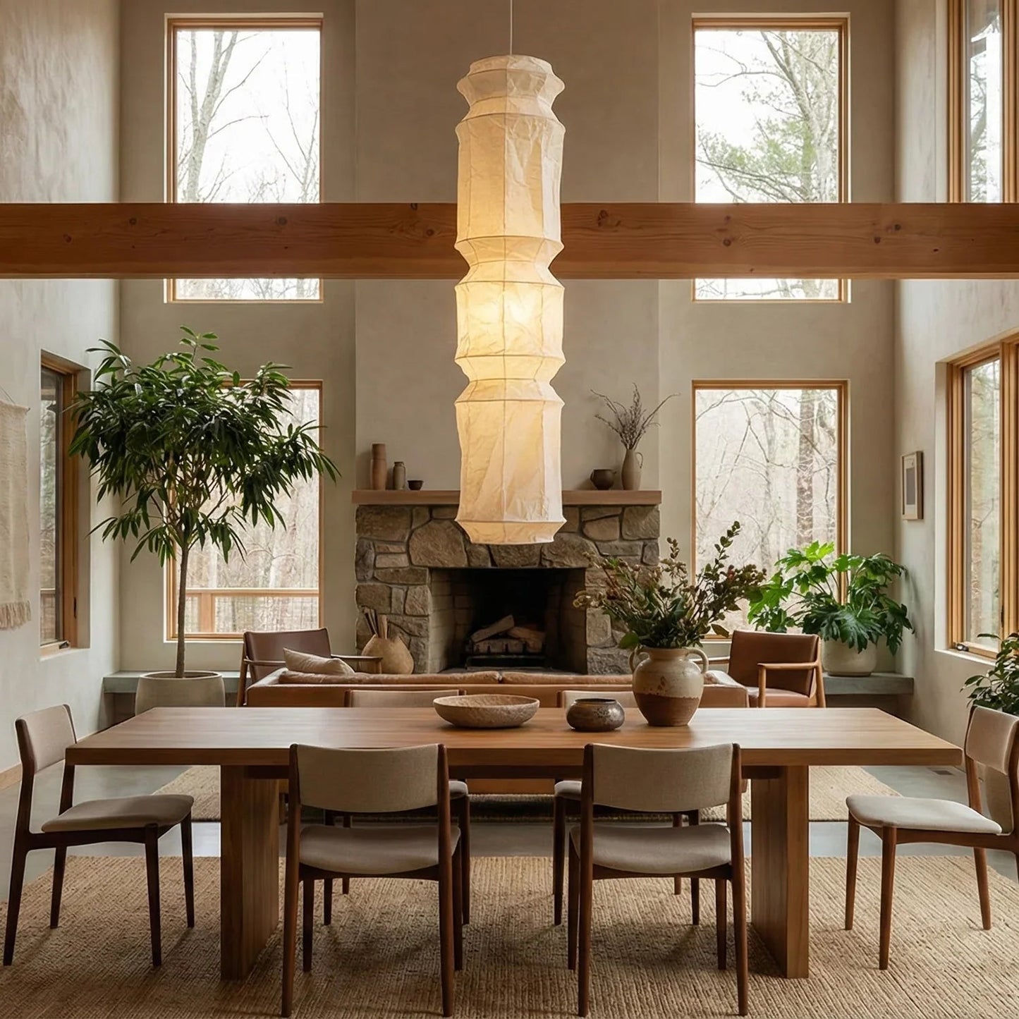 Akari Segmented Long Column L6 Pendant Light