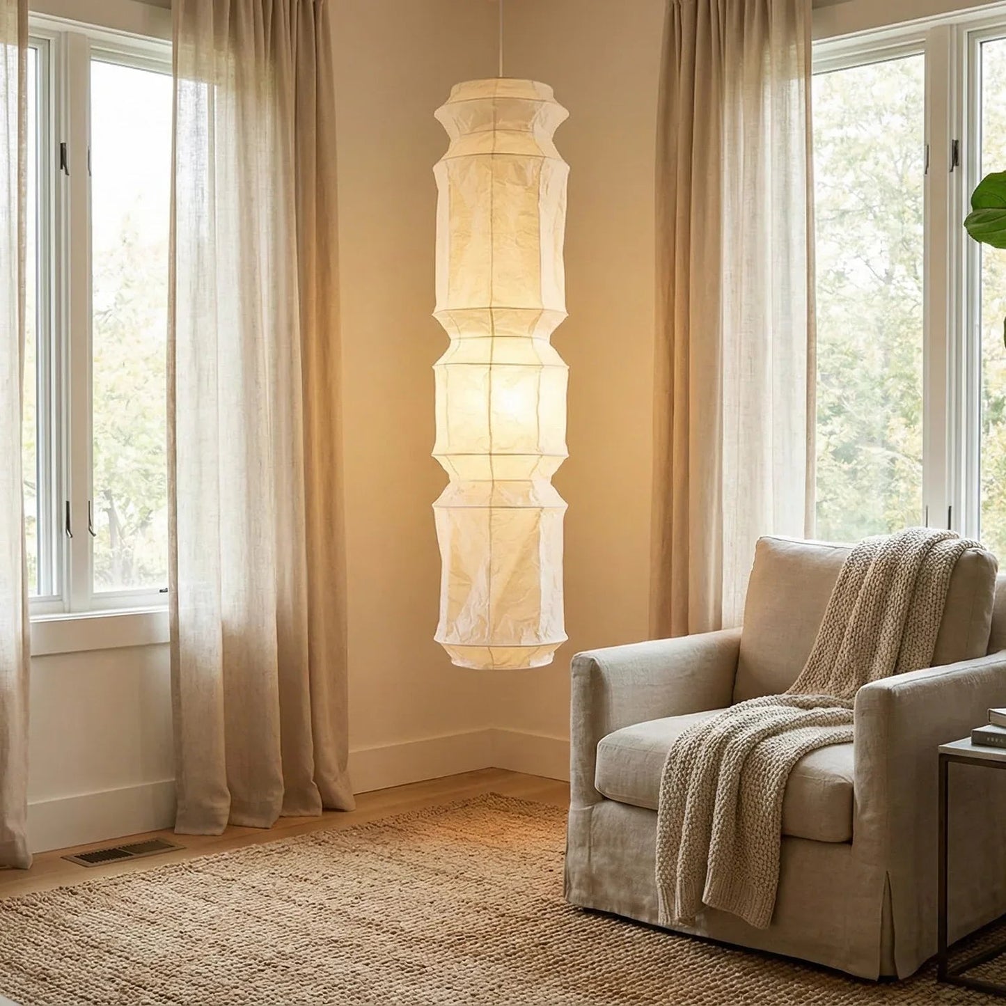 Akari Segmented Long Column L6 Pendant Light