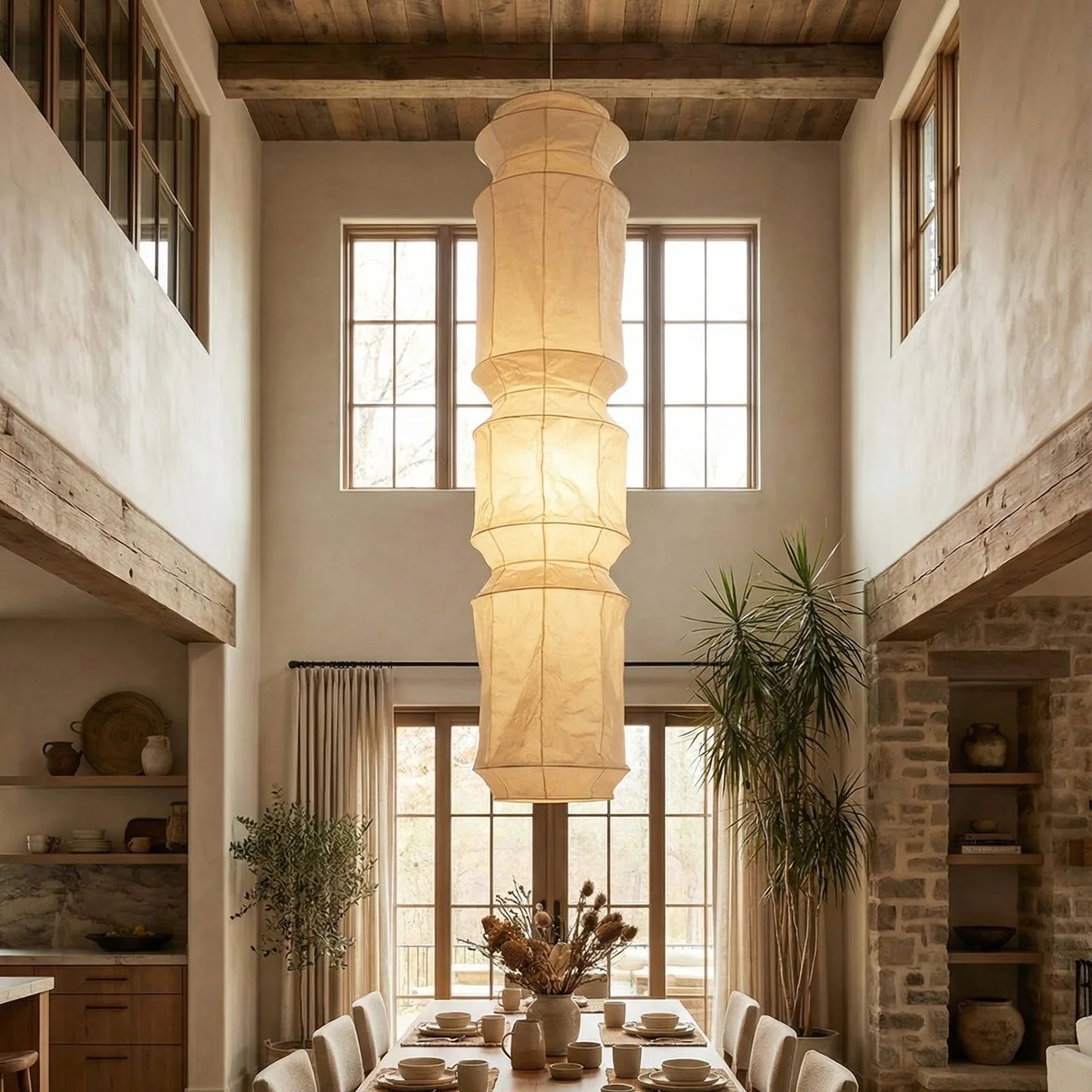 Akari Segmented Long Column L6 Pendant Light