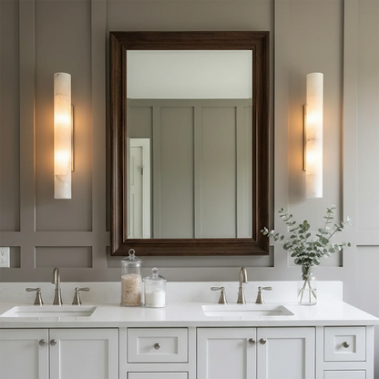 Selene Alabaster Column Sconce