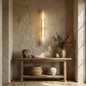 Selene Alabaster Column Sconce