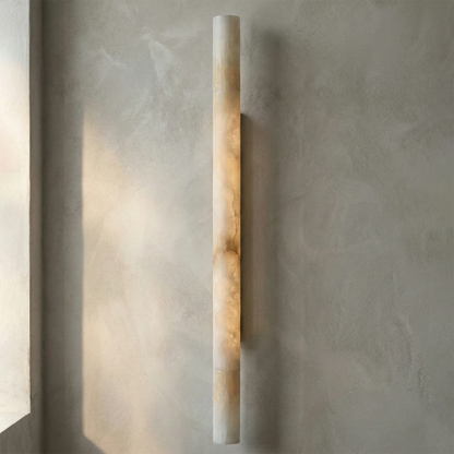 Selene Alabaster Column Sconce
