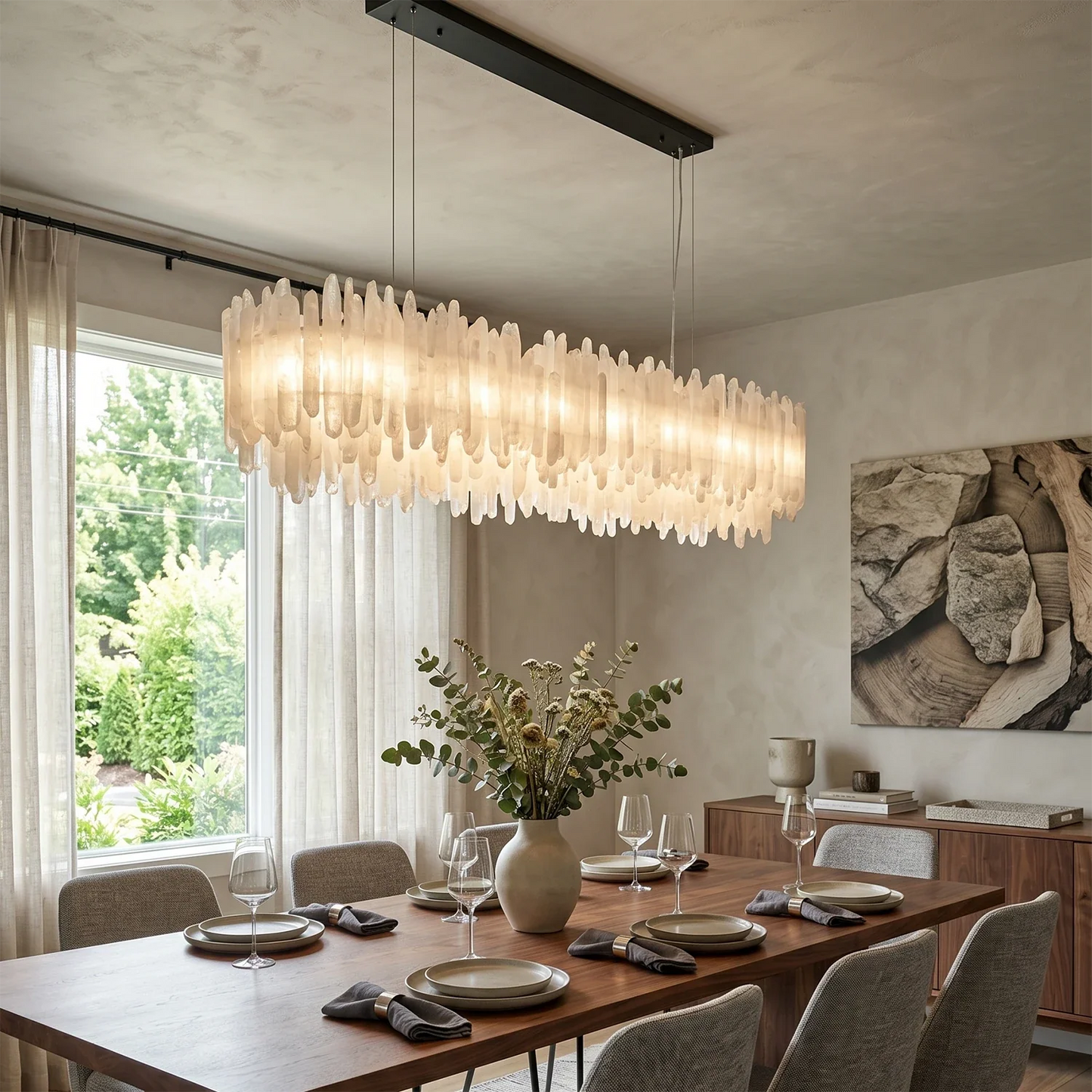 Selenite Layer Pendant Light