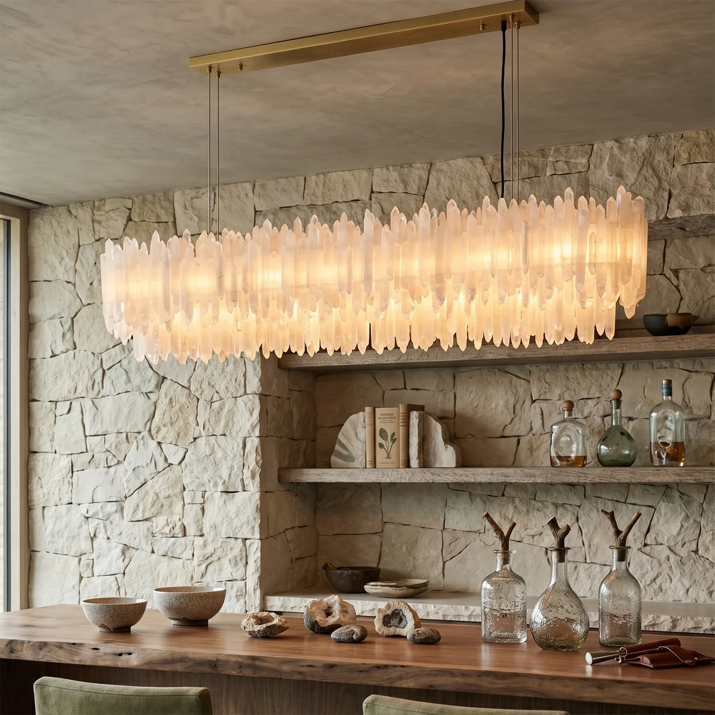 Selenite Layer Pendant Light