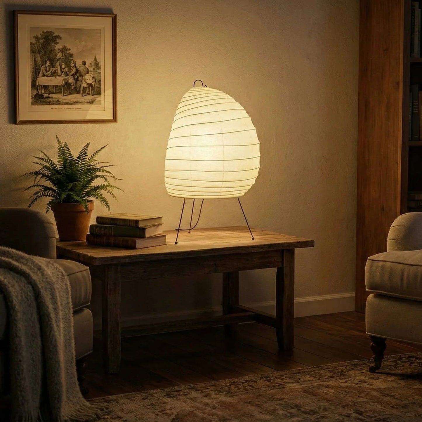 Akari Semi Oval Shape 1N Table Lamp
