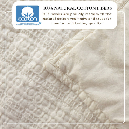 100% Cotton Honeycomb Waffle Garment Washed Quilt Set - Genevieve Collection