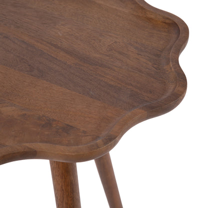 Alezar Scallop Wood Side Table