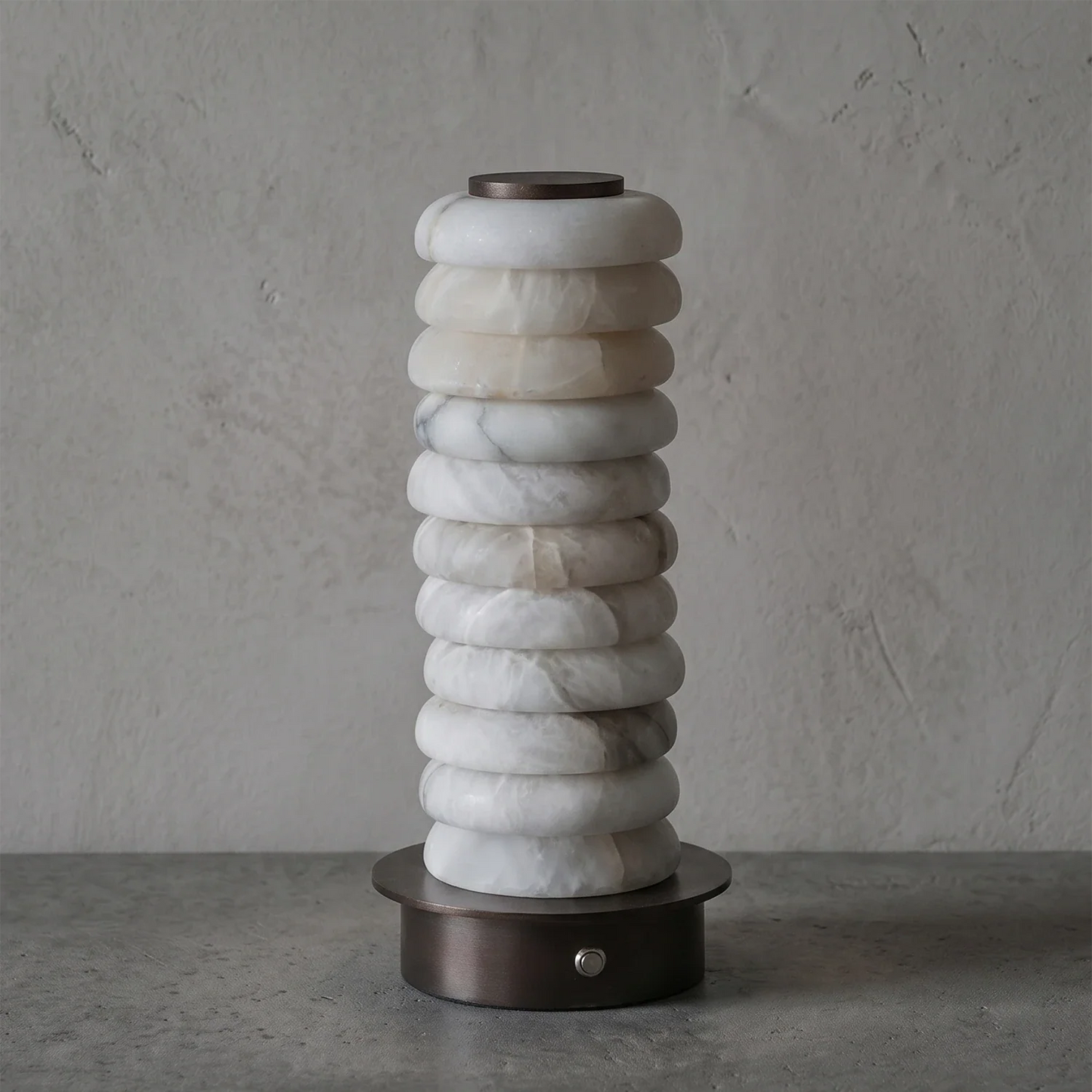 Multi-Tiered Alabaster Table Lamp