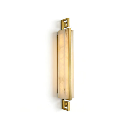 Sleek Alabaster Brass Wall Light