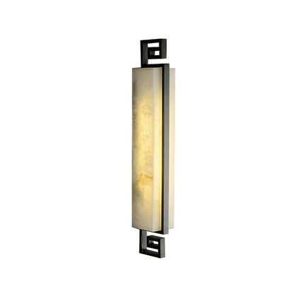 Sleek Alabaster Brass Wall Light