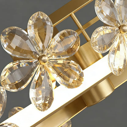 Sparkling Crystal Plum Blossom Ceiling Light