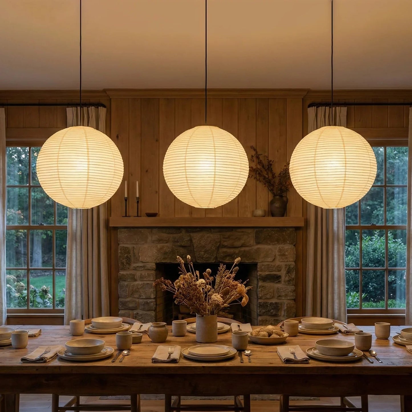 Akari Spherical A Series Pendant Light