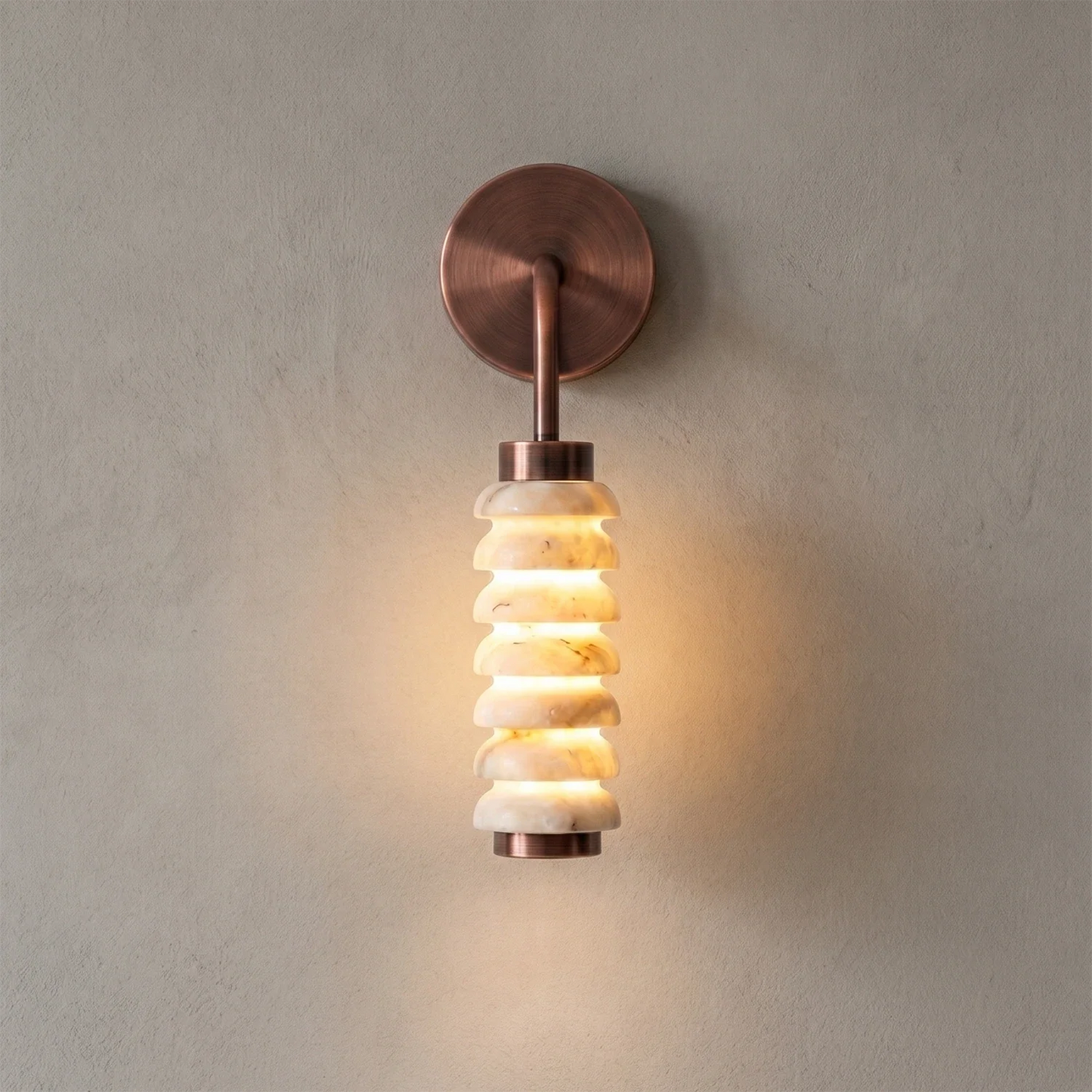 Spiral Alabaster Wall Lamp