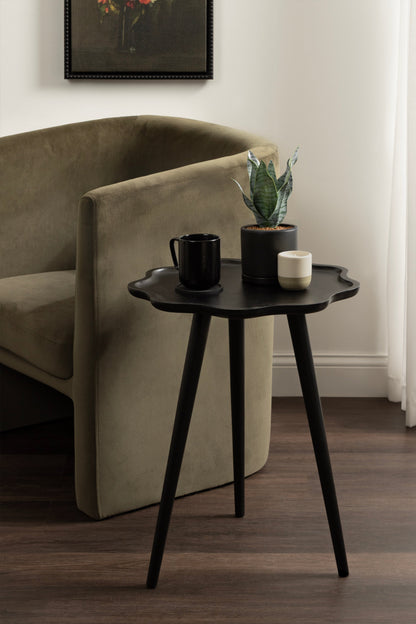 Alezar Scallop Wood Side Table