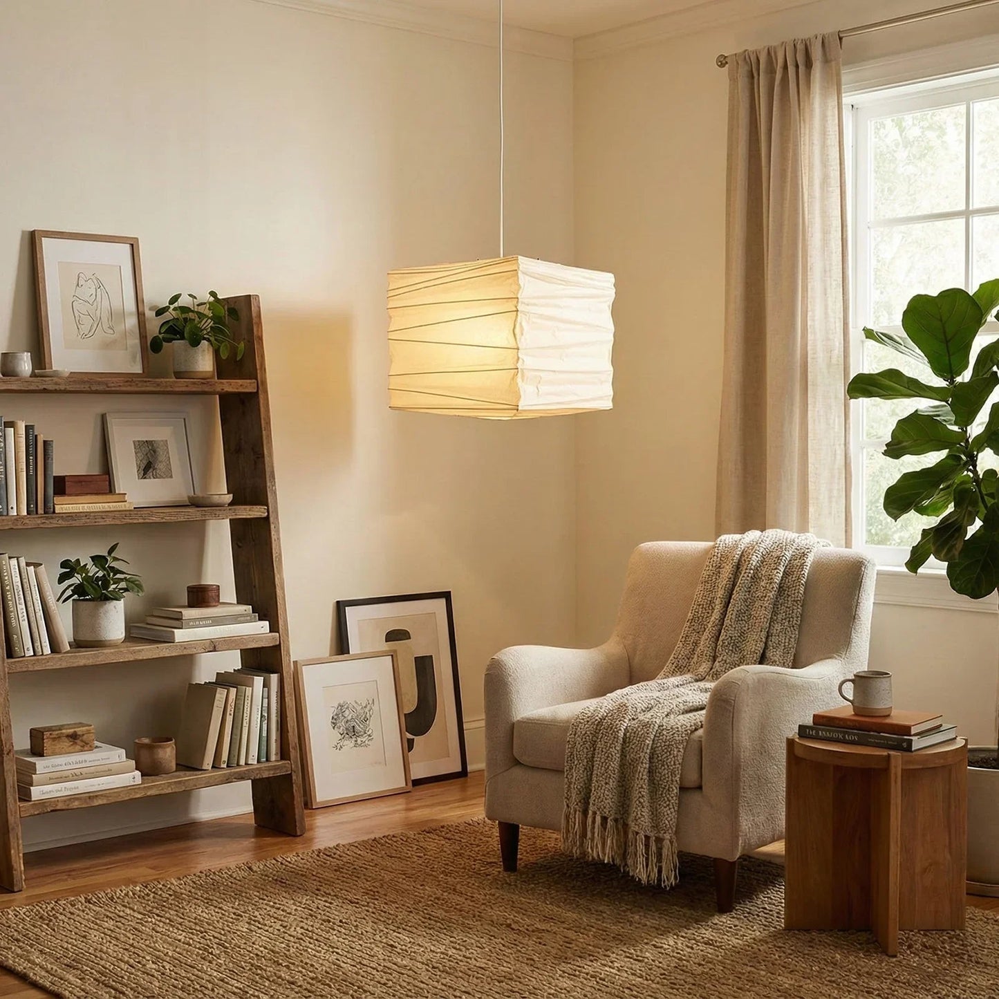 Akari Square 33X 45X Pendant Light