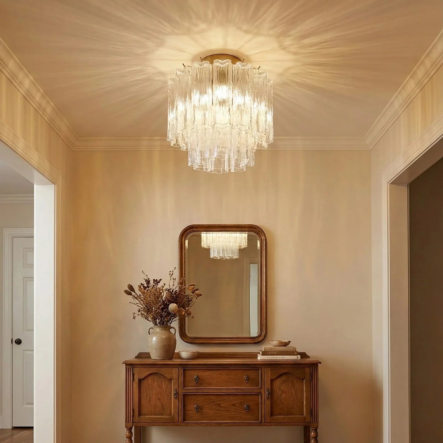 Star Shaped Glass Tube Ceiling Light