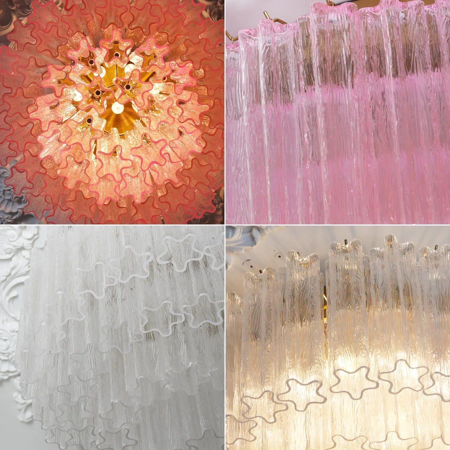 Star Shaped Glass Tube Ceiling Light