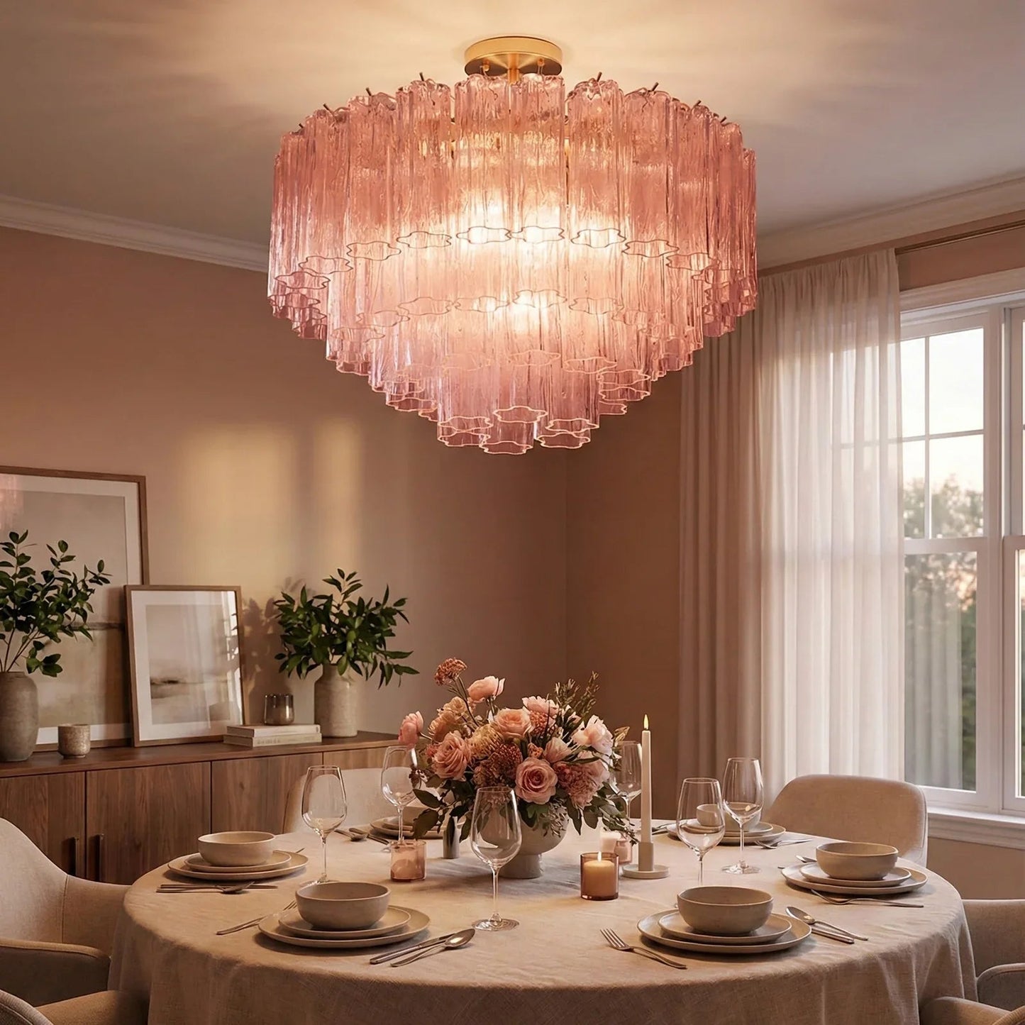 Star Shaped Glass Tube Ceiling Light