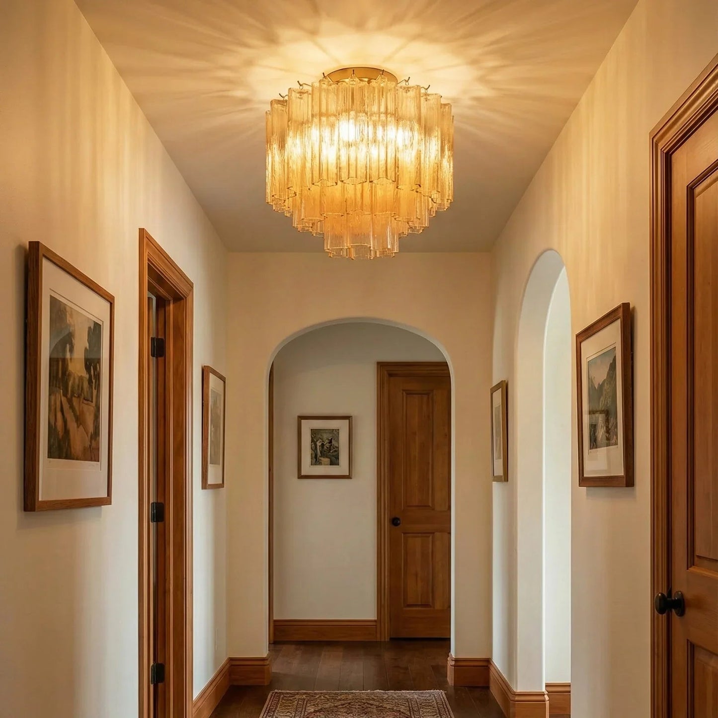 Star Shaped Glass Tube Ceiling Light
