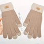 Stretch Knit Wool Full Finger Mittens