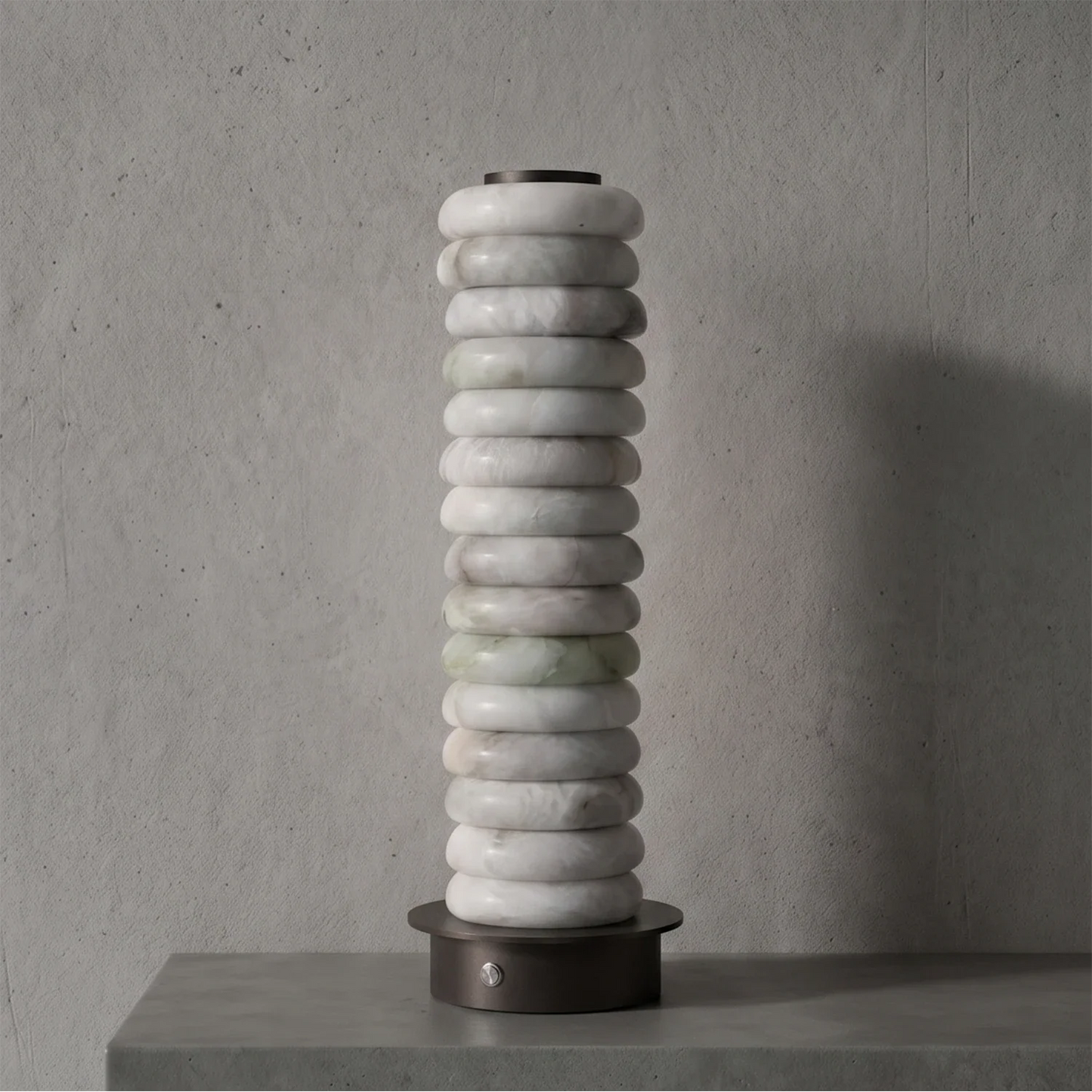 Multi-Tiered Alabaster Table Lamp