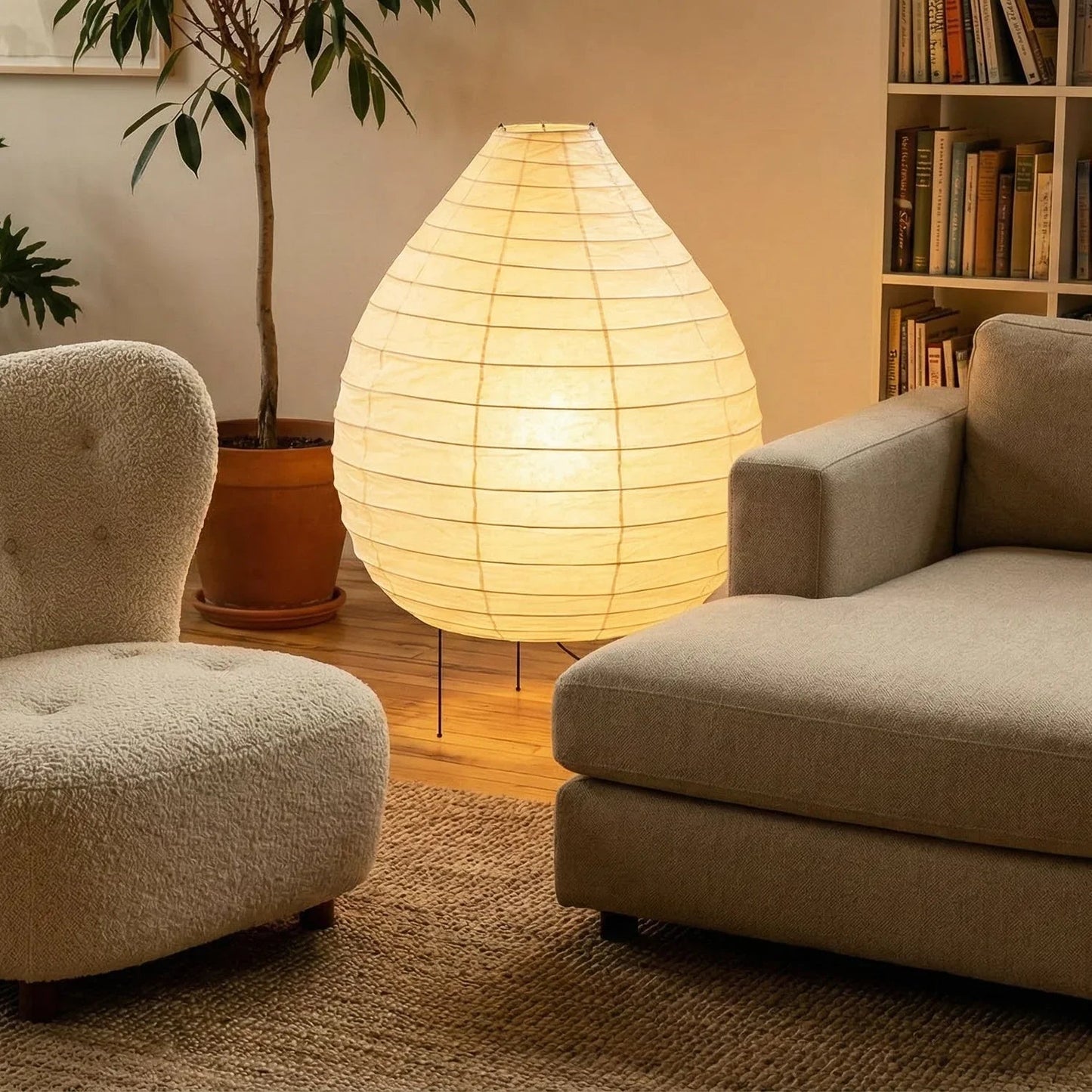 Akari Teardrop Shaped 23N Floor Lamp