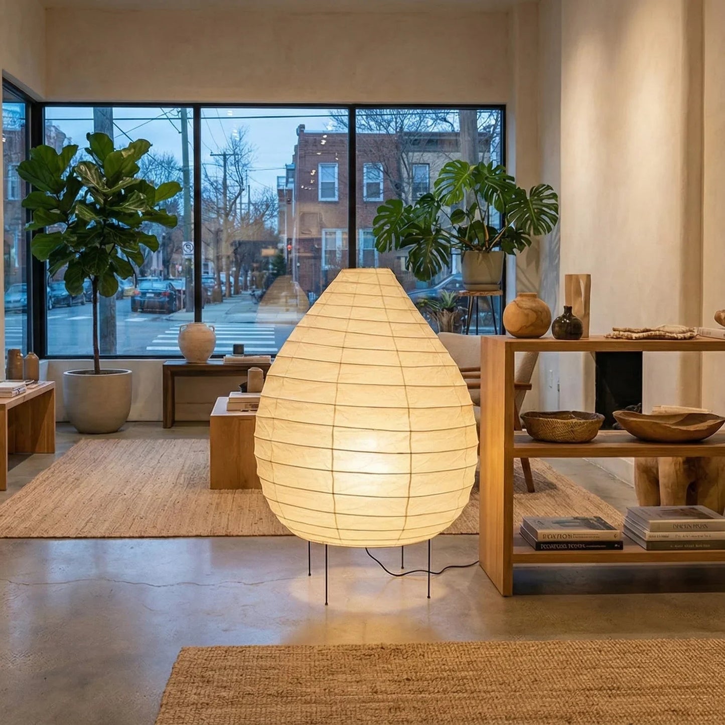 Akari Teardrop Shaped 23N Floor Lamp