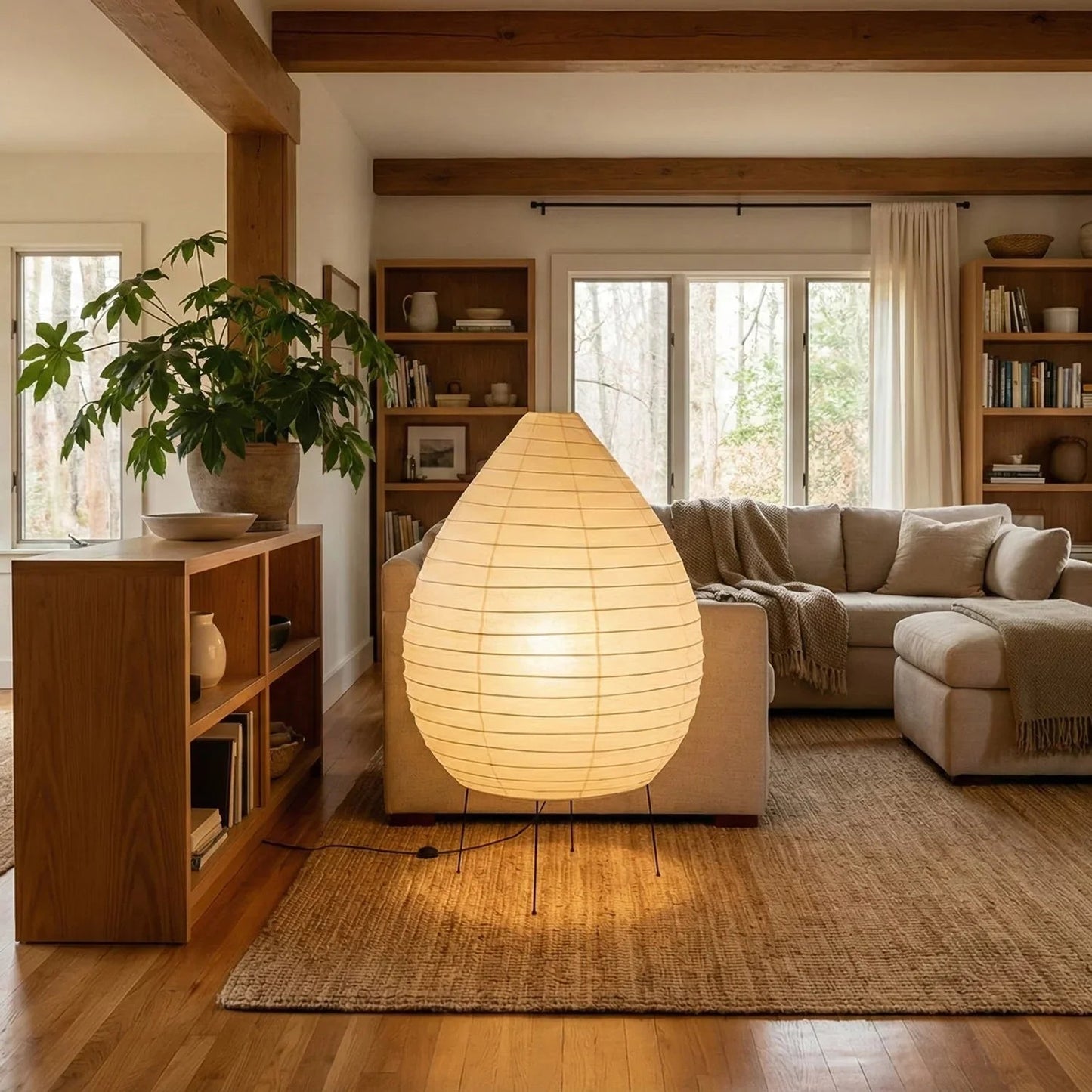 Akari Teardrop Shaped 23N Floor Lamp